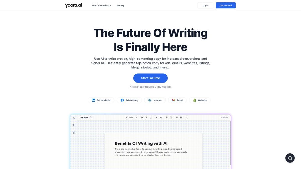 Yaara.ai: AI-Driven Content Creation, 3X Faster, High-Quality Output - Featured on Best AI Tool