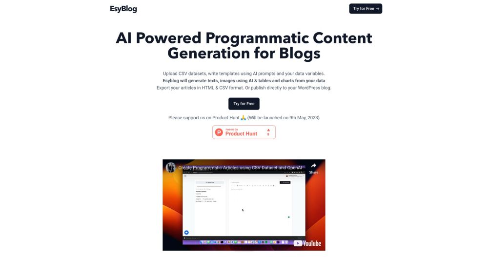 EsyBlog: Simple, Affordable, Customizable Blogging Platform