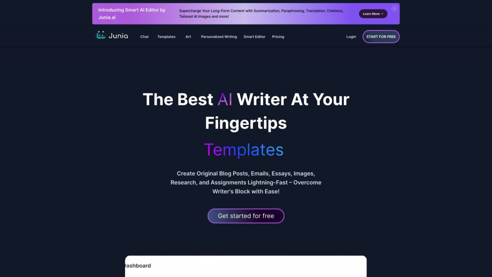 Junia AI: AI Writing, SEO Research, Image Gen, Smart Editor & Templates