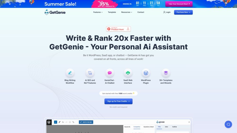 GetGenie Ai: AI SEO Assistant, Write & Rank 20x Faster