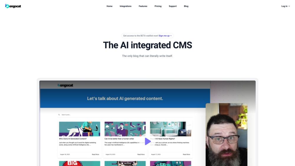 Bongocat: AI-Integrated CMS, Simplified Management, Advanced Tools