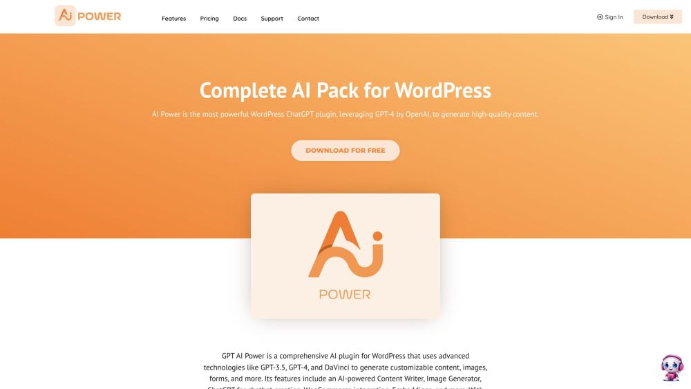 AI Power: GPT-4, Chat Bots, WooCommerce, Content, Images, Forms