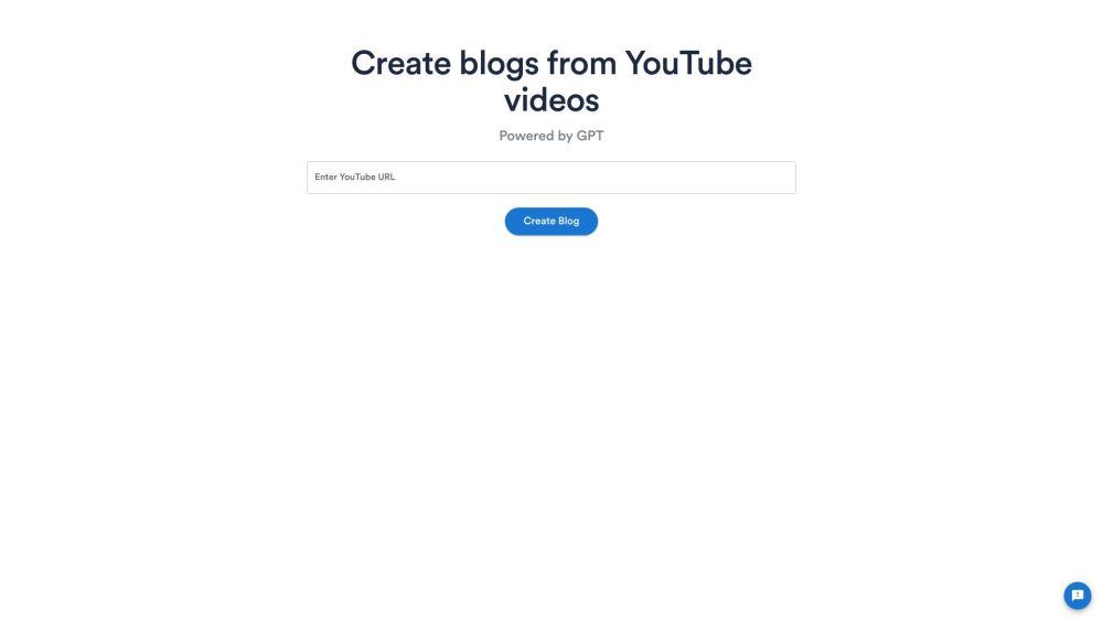 BlogFromVideo: Create SEO Blogs from Videos, Powered by Chat GPT