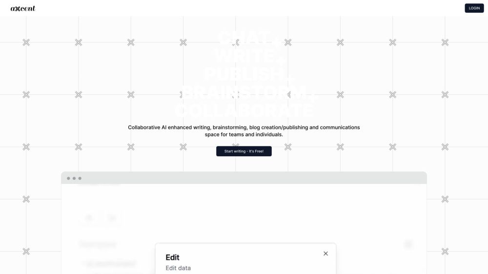 Axcent: AI Writing, Brainstorming, Publishing & Collaboration Platform