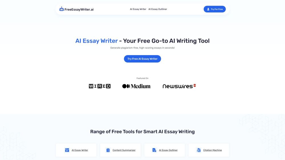 FreeEssayWriter.ai : AI, NLP, ML, Scholarly DB, Custom Essays