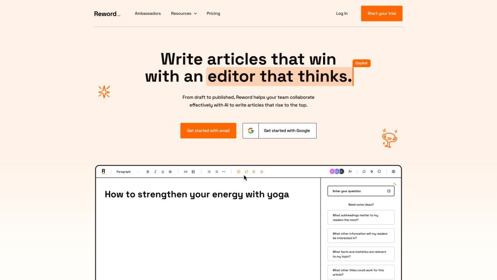 Reword: AI-Assisted Editor : Trains on Your Blog, Enhances Writing, Engages Audience