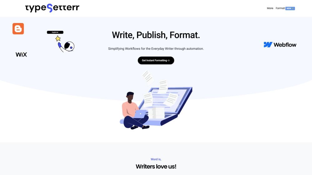 Typesetterr : Effortless eBook Formatting & Writer-Friendly Interface - Featured on Best AI Tool