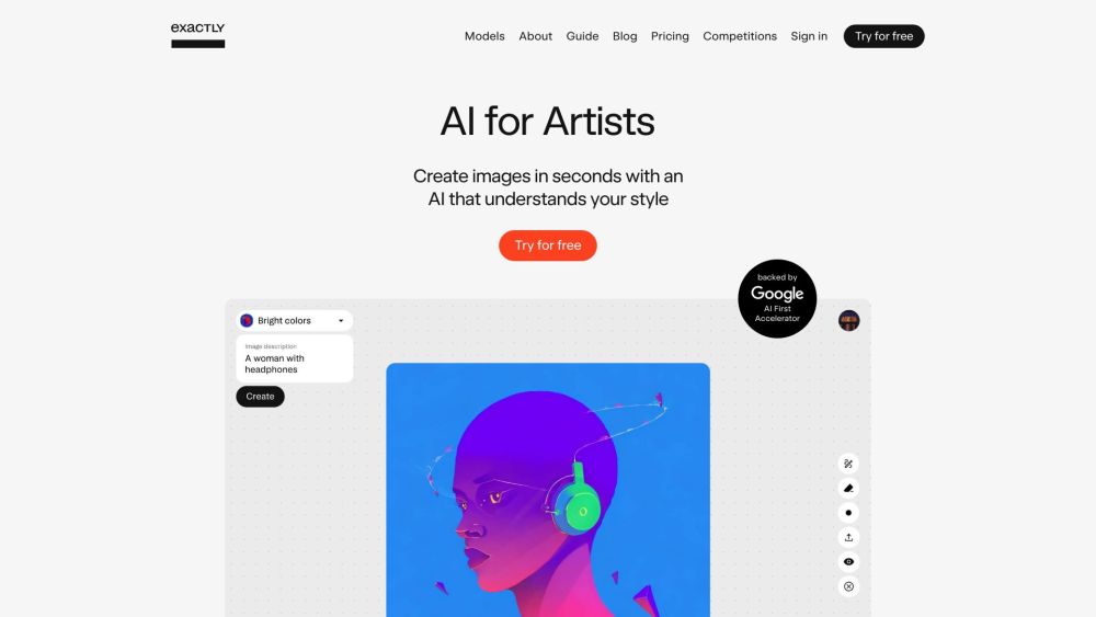 Exactly.ai: AI Art Creator, Understands Style, Inspires, Streamlines Creativity - Featured on Best AI Tool