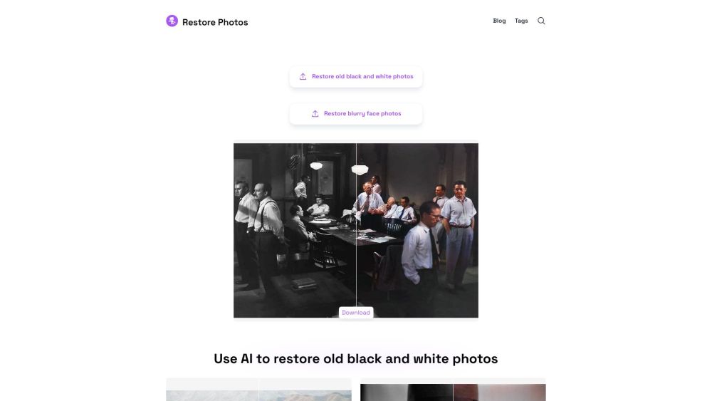 Restore Photos: AI Restores Old Pics & Fixes Blurry Faces - Featured on Best AI Tool