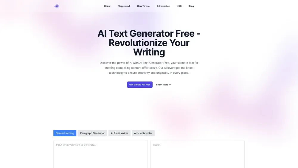 AI Text Generator: Free, Advanced, High-Quality Content Creation Tool - Featured on Best AI Tool