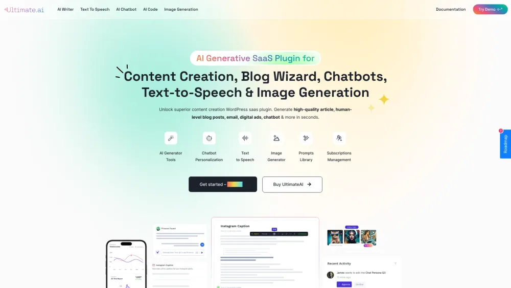 UltimateAI: High-Quality Content, Blogs, Ads in Seconds