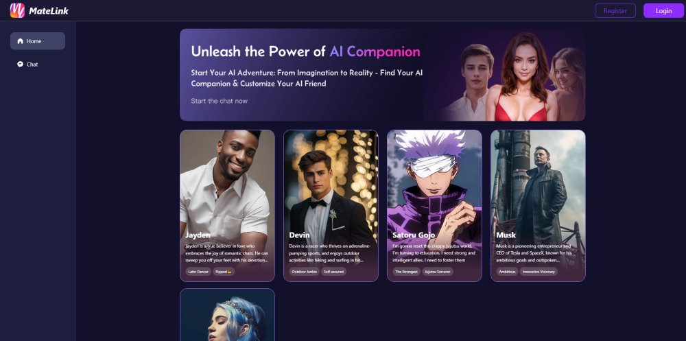 MateLink: AI-Powered Chat & Role-Playing with Virtual Characters - Featured on Best AI Tool