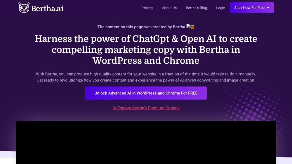 Bertha AI: AI Copywriting Assistant for WordPress & Chrome - Featured on Best AI Tool