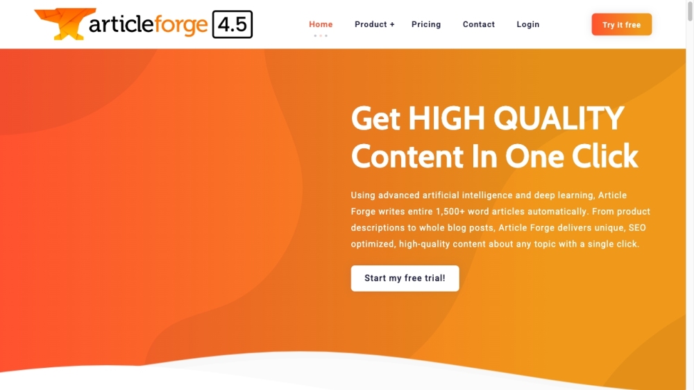 Article Forge: AI-Generated, Unique, SEO-Friendly Articles Instantly - Featured on Best AI Tool