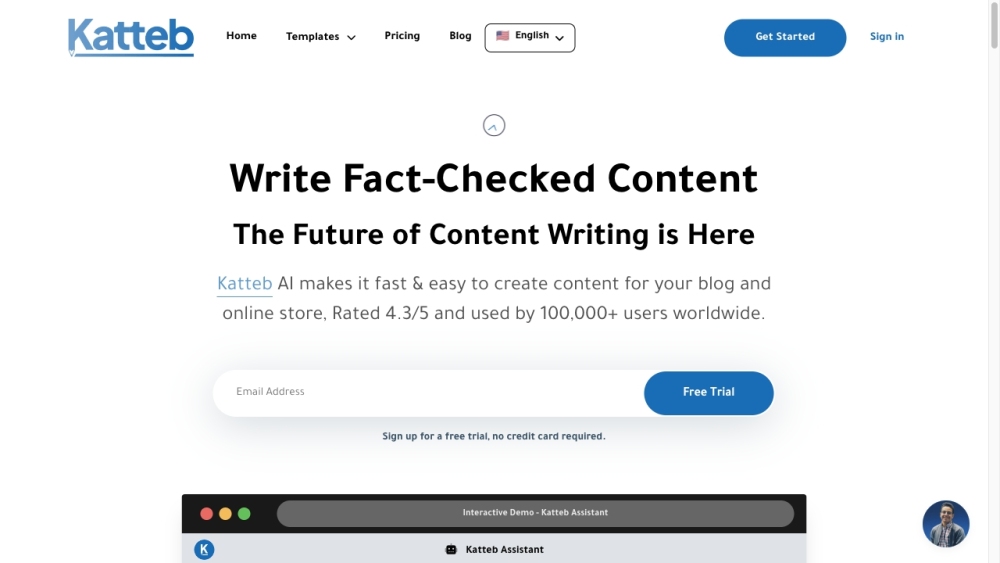 Katteb: AI-Driven Writing Software : Reliable Fact-Checking & Credible Sources - Featured on Best AI Tool