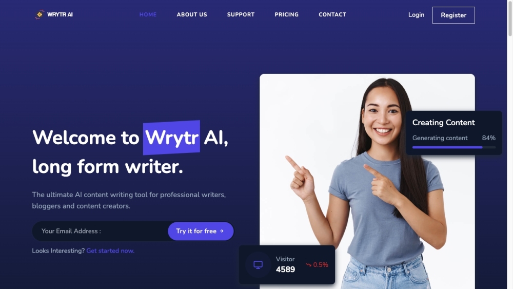 Wrytr : AI Writer for Fast, Quality Content & Engagement Boost