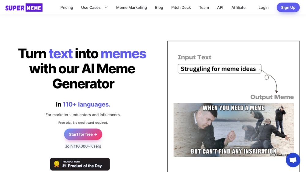 Supermeme.ai : AI Meme Generator, Text to Creative Memes