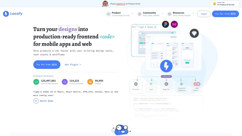 Locofy.ai : Turn Designs to Code, Launch 5-10x Faster