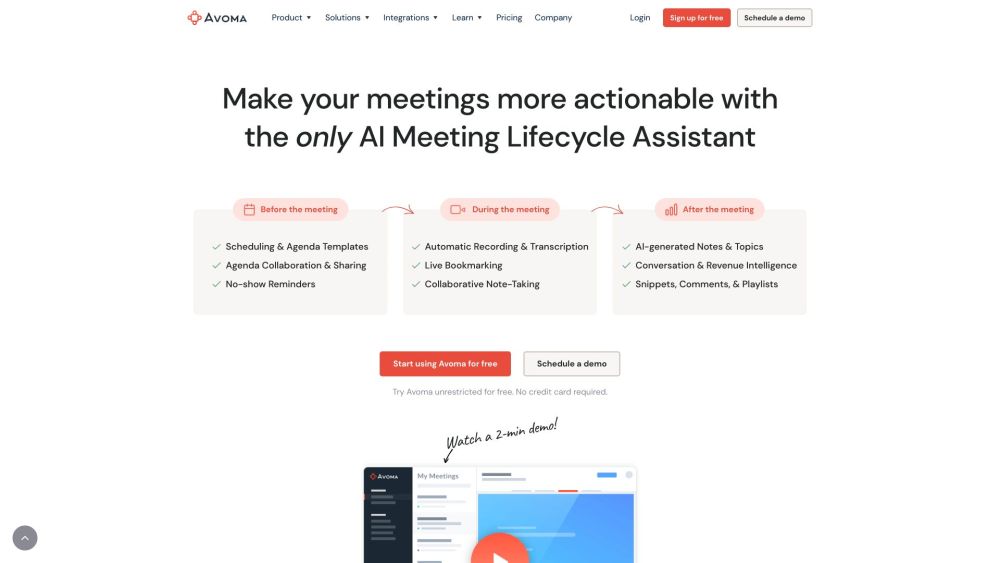 Avoma: AI Meeting Assistant : Transcribe, Summarize, Analyze Meetings