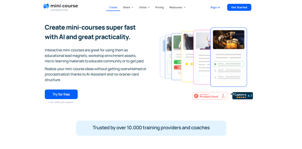 Mini Course Generator: AI-Powered Mini-Course Creation Made Easy