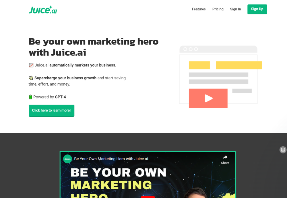 Juice.ai: Boost Traffic, Visibility, YouTube, LinkedIn Solutions