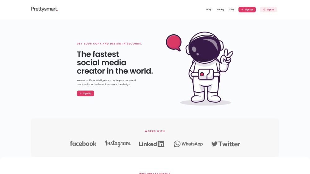 Prettysmart.co: AI Social Media Creator & Designer for Stunning Posts