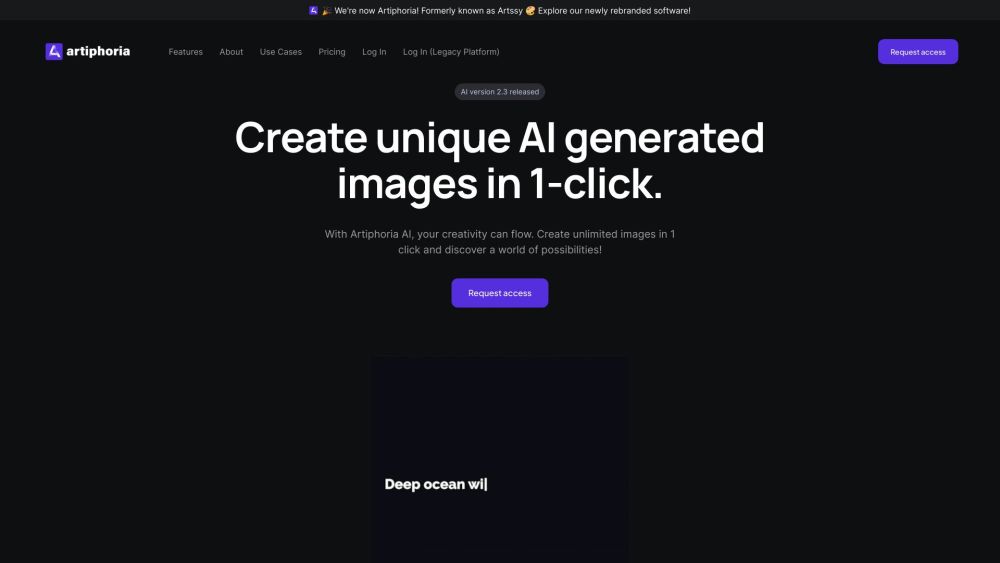 Artiphoria: AI Image Creation with One Click & Custom Artwork