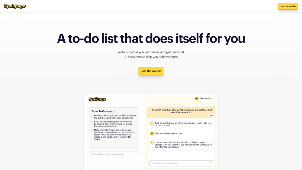 Spellpage: AI Todo List - Task Chunking, Motivation Boost, Effortless Productivity