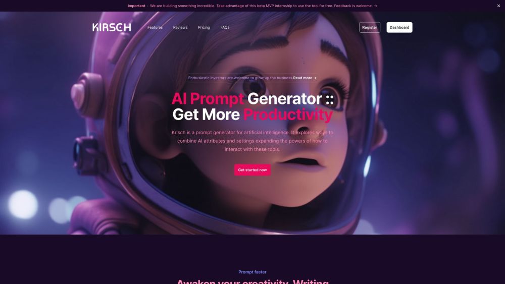US Kirsch: AI Prompt & Image Generator for Midjourney & Stable Diffusion – Unlock Creativity with Advanced AI Tools