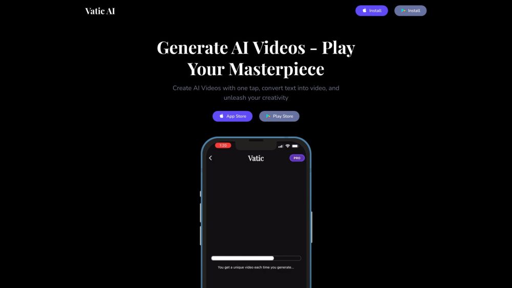Vatic AI: One Click Text to Video Conversion, Instant AI Creator