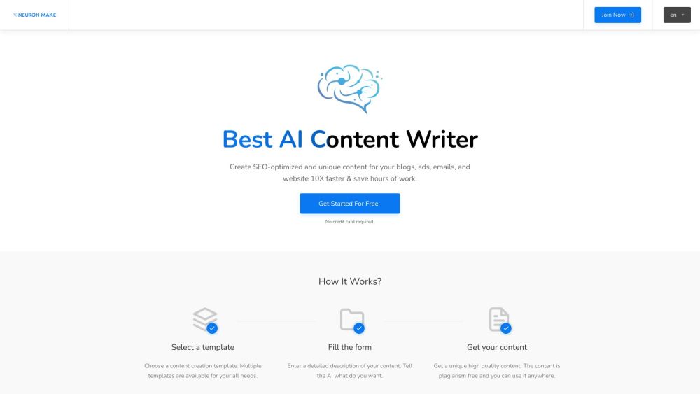Neuron Make: AI Tool for SEO Content & 60+ Templates