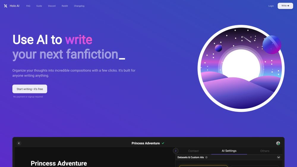 Holo AI: Story Creation, Custom Training, Text to Speech