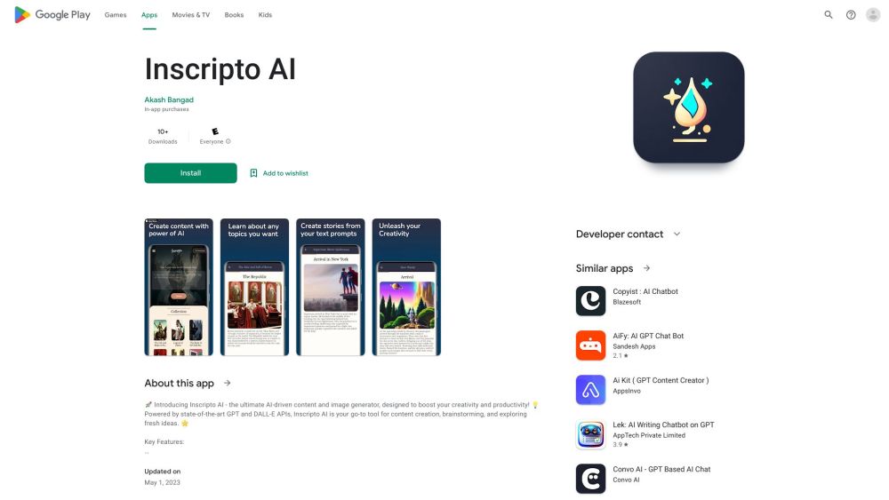 Inscripto AI: Craft Stories, Explore Endings, Generate Content