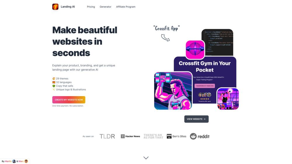 MakeLanding: AI-Powered Landing Page Builder – Fast, No-Code Design