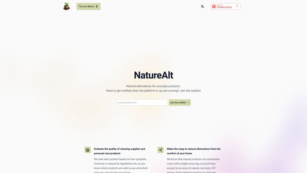 NatureAlt: AI-Powered Guide for Easy Switch to Natural Products