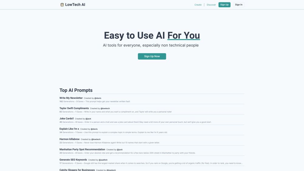 LowTech AI: User-Friendly AI Tools for Professionals & Students : Simple, Powerful AI Tools, No Tech Skills Needed, Boost Productivity with Intuitive Prompts