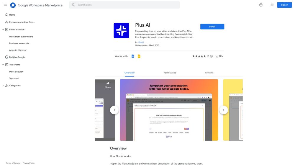Plus AI : AI-Powered Presentation Builder for Engaging Content