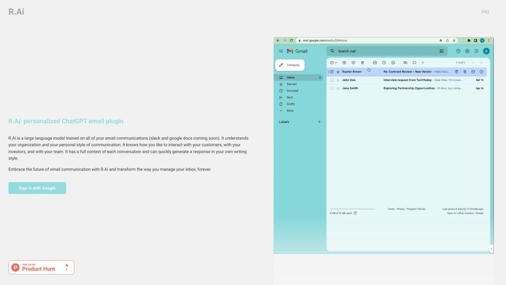 R.Ai : AI Automation, Streamlined Comms, Efficient Inbox Management