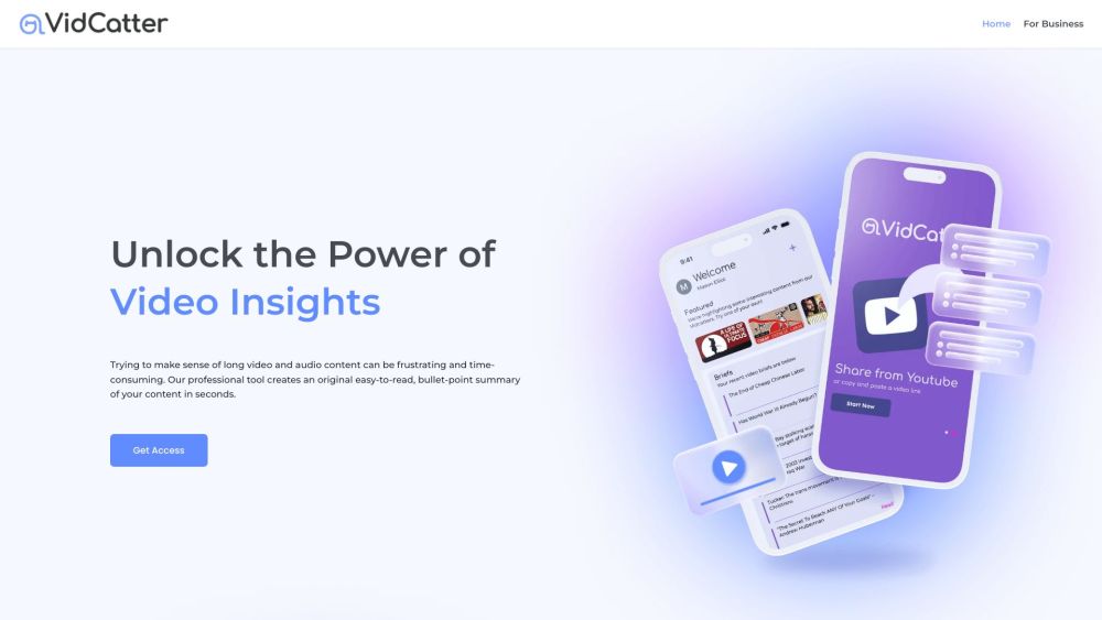 VidCatter IO: AI Summarizer, Time-Saver, Bullet Points, AI + Human