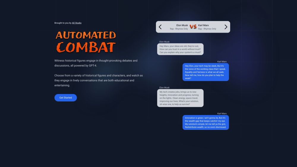 Automated Combat: AI-Driven Debates, GPT-4 Powered, Historical Figures