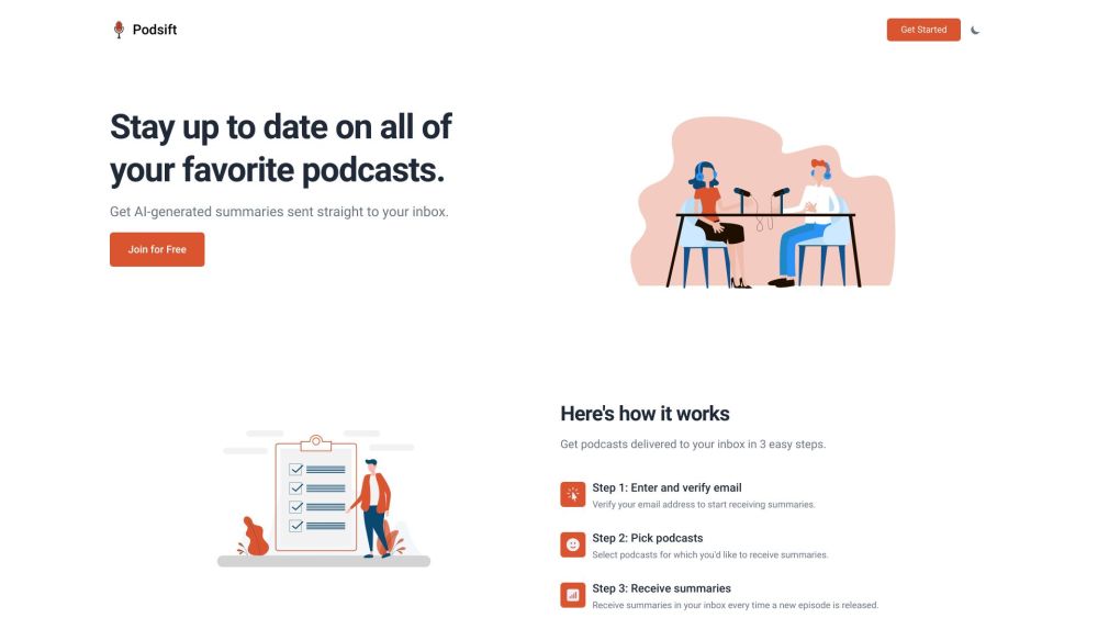 Podsift: Free AI Summaries, Top Podcast Insights, Direct Inbox Delivery