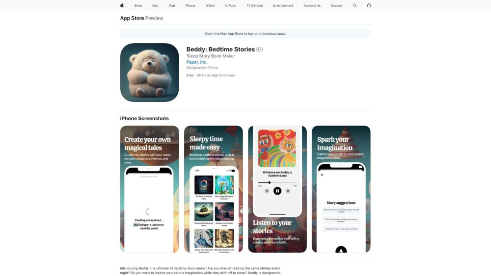 Beddy: AI Bedtime Story Creator : Magic, Imagination, Personalized Adventures