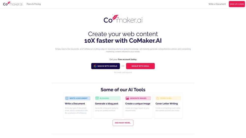 CoMaker.ai: AI Business Growth, Project Management Tool