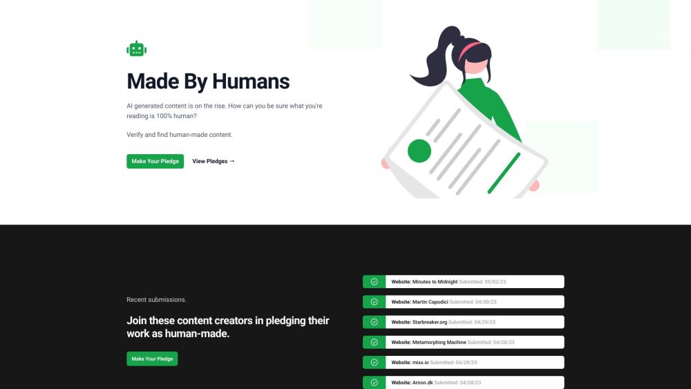Nonbot.org: Verify, Pledge & Showcase Human-Created Content
