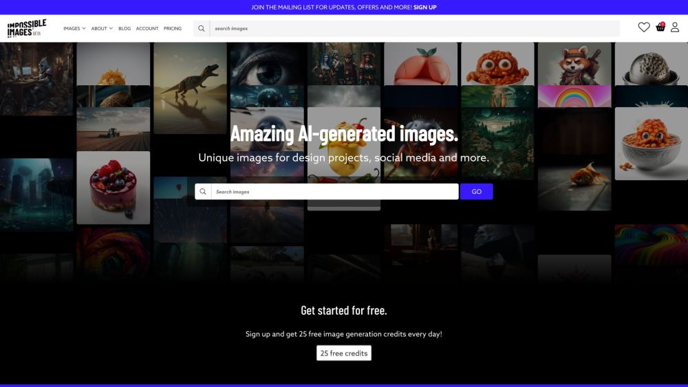 Impossible Images: AI Stock Library & Custom Image Generator – Create, Browse & Download Royalty-Free Visuals Instantly