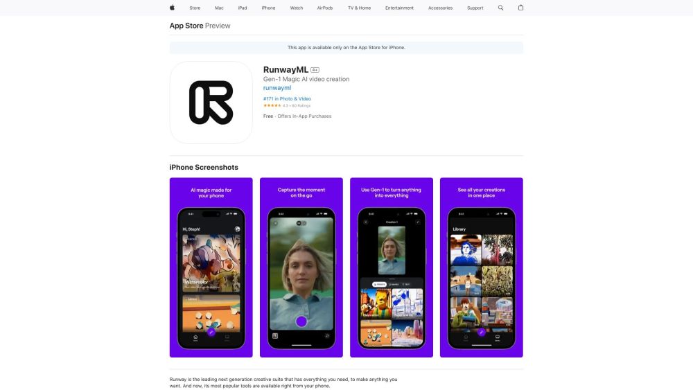 Runway: Video-to-Creation AI with Text, Images & Presets
