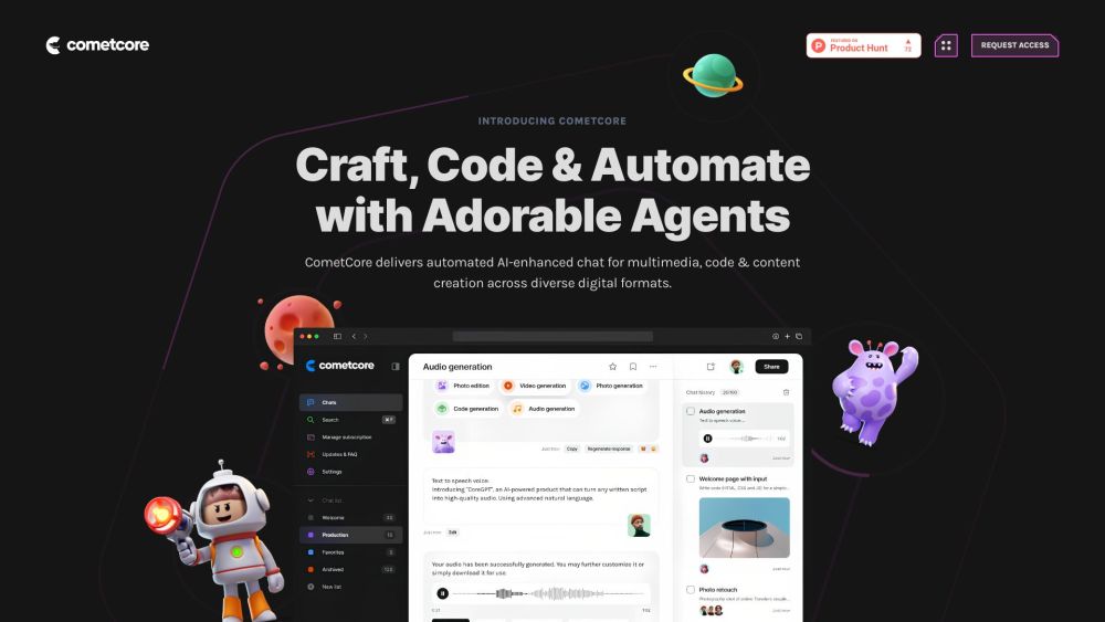 CometCore AI: AI-Chat, Custom Agents, Creative Tools for All Needs