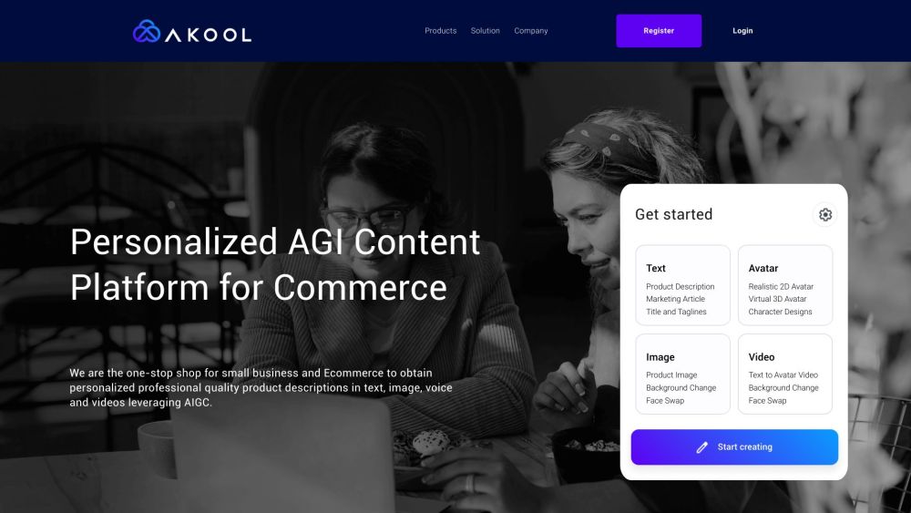 Akool AGI Content Platform: AI-Generated Text, Image, Voice & Video Descriptions