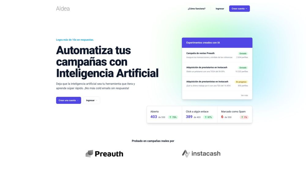 Aldea: AI-Powered Email Creation & Automation for Businesses : Craft Emails in Seconds, Automate Follow-Ups, Boost Responses