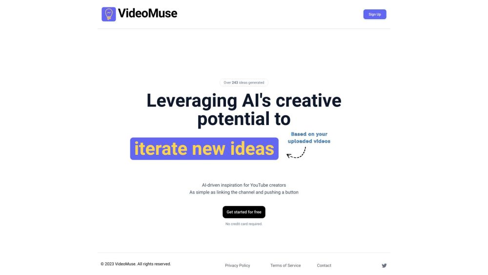 VideoMuse: AI Idea Generator for YouTube Creators – Spark Creativity with Smart Video Ideas
